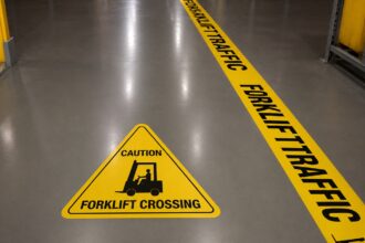 forklift lane sign