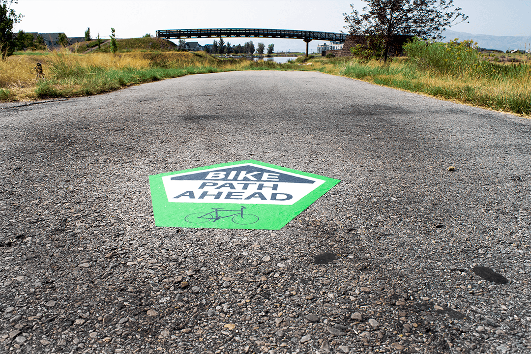 Custom Street and Sidewalk Decals & Stickers