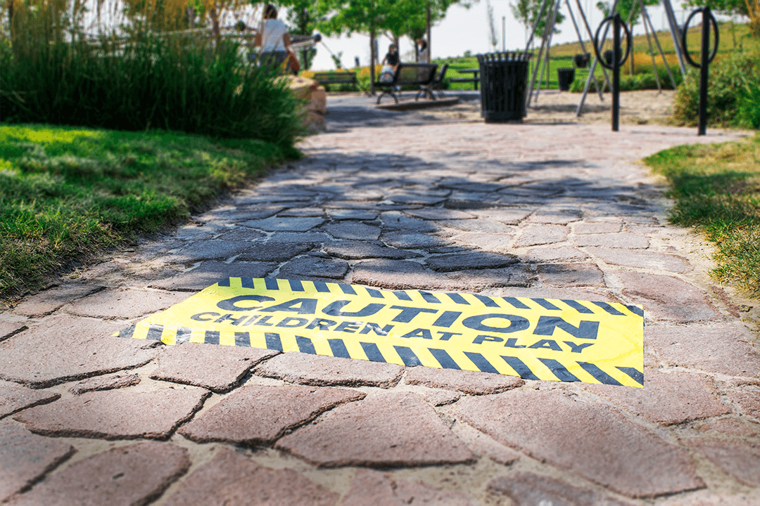 Custom Street and Sidewalk Decals & Stickers