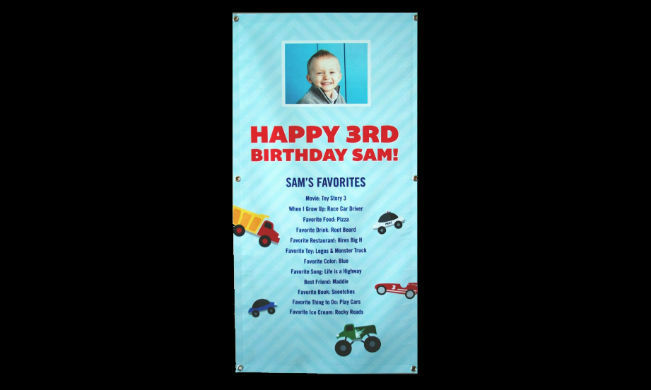 Thick Durable Waterproof Birthday Banner Personalised PVC Banner