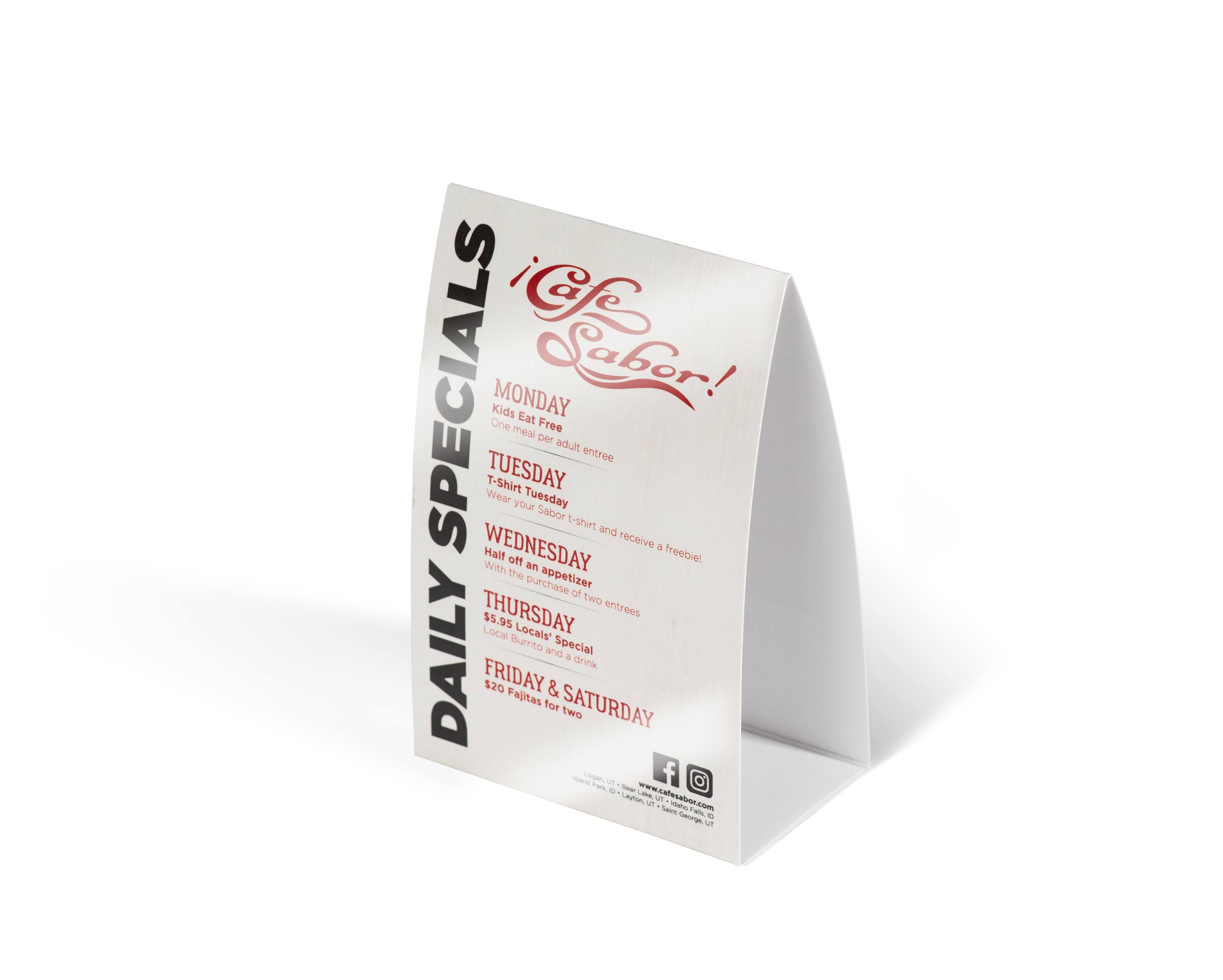 3 Sided Table Tent Template